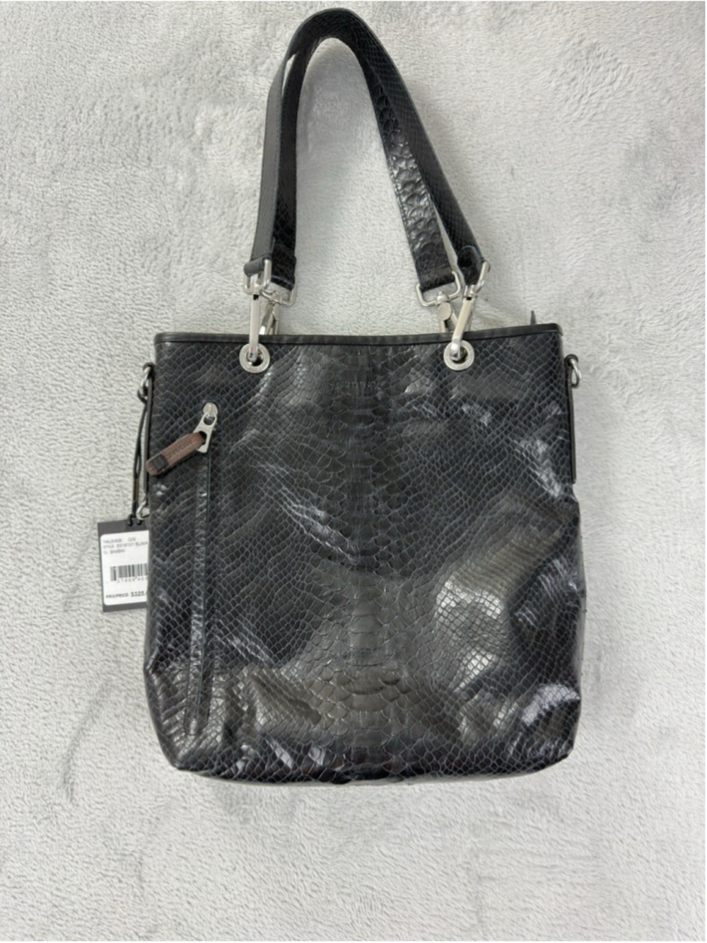 Rudsak Ruma Snake Skin Leather Shoulder Bag Black - Picture 9 of 16